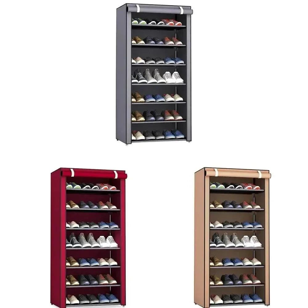 Multilayer Shoe Rack Space Saving Dustproof Shelf