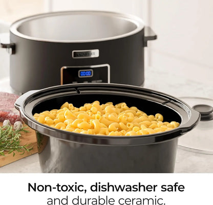 8-Quart Casserole Slow Cooker, Timer, Digital Programmable