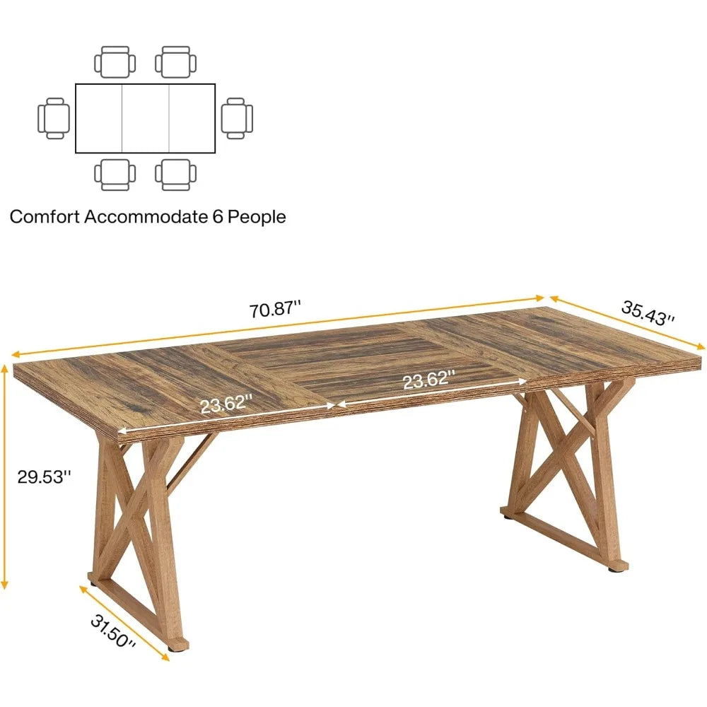 Wooden Rectangular Dining Table