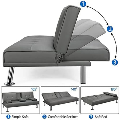 Convertible Futon Recliner Leather Recliner Folding