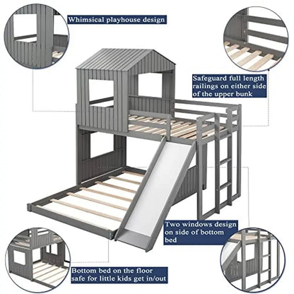 Twin Full Wood Bunk Beds House