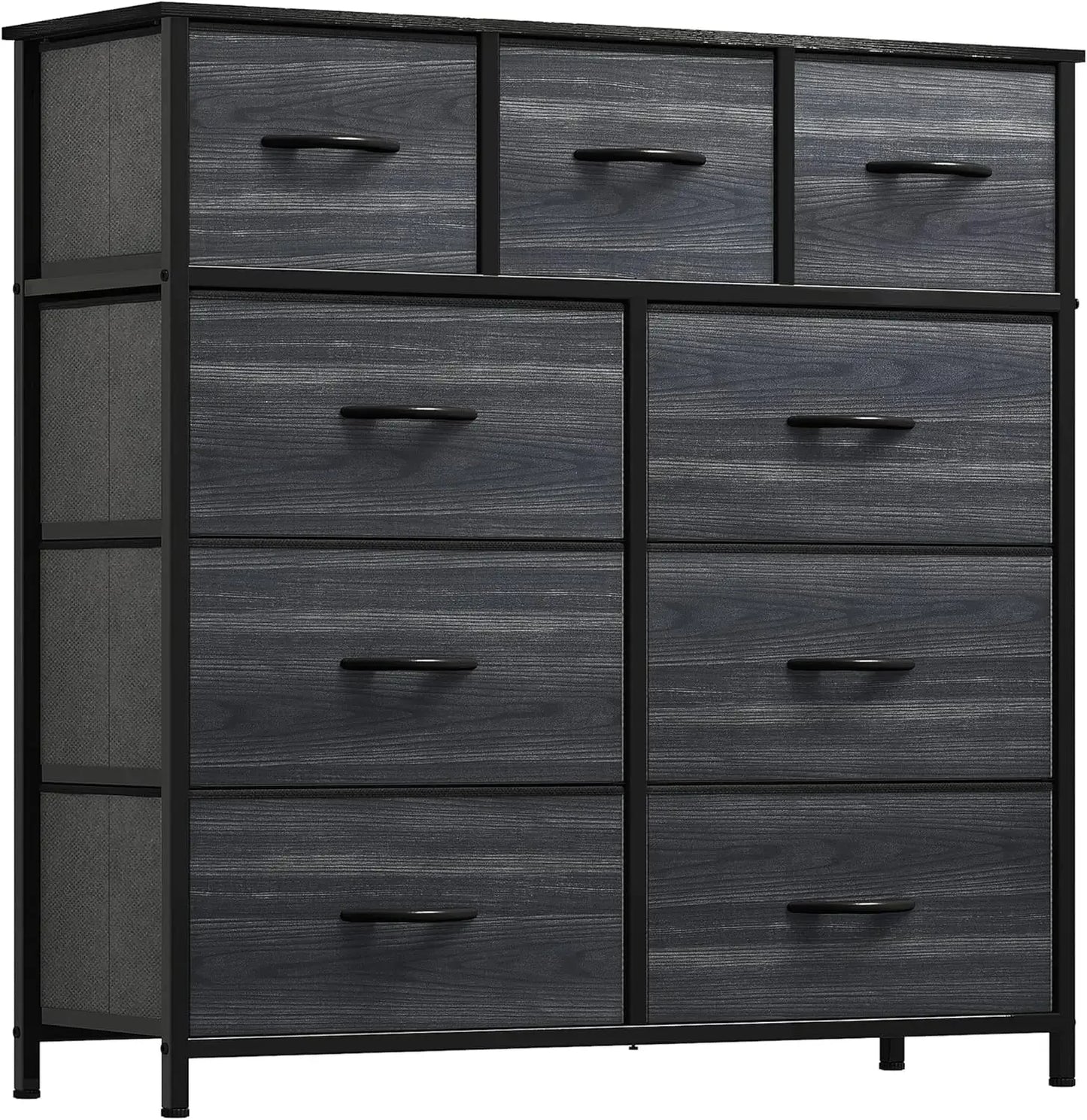 9 Drawer Bedroom Dresser, fabric storage tower