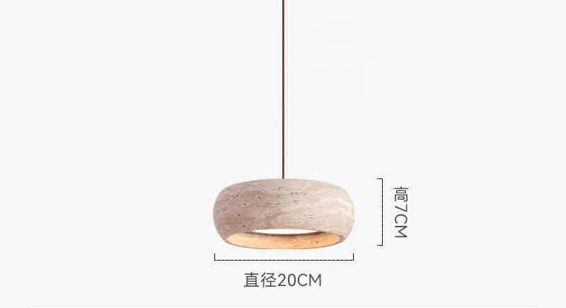 Led Pendant Lamp Stone Wabi Sabi Style