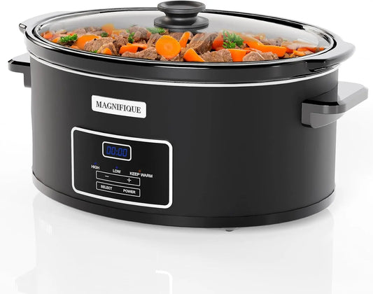 8-Quart Casserole Slow Cooker, Timer, Digital Programmable