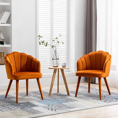 Set Of 4 Modern Velvet Dining Chairs