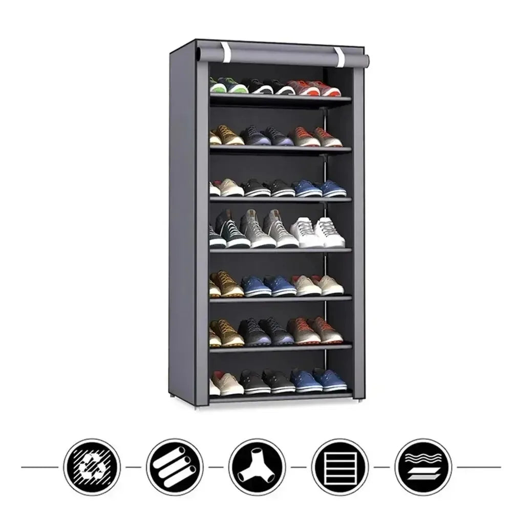 Multilayer Shoe Rack Space Saving Dustproof Shelf