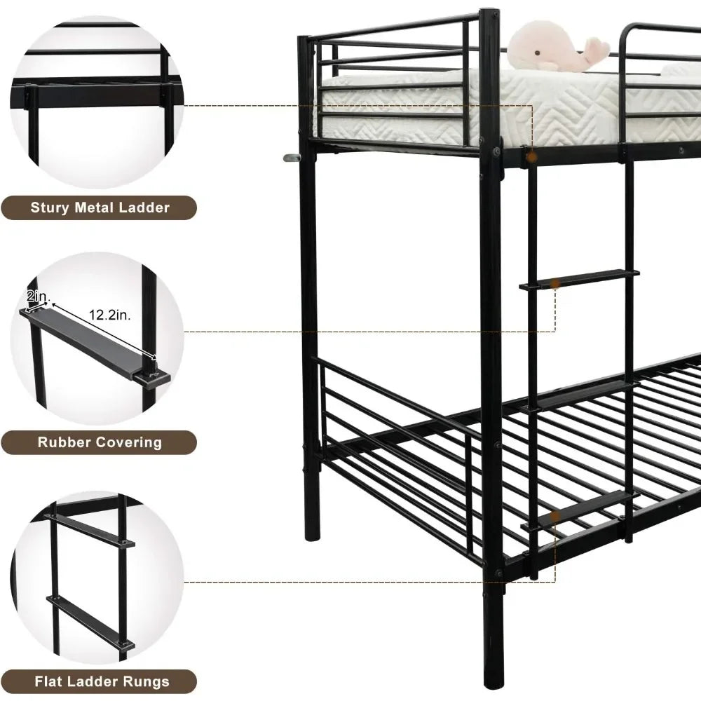 Bunk Bed Twin Over Twin, kids, Flat Ladder