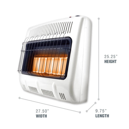 30,000 BTU Vent Free Radiant Propane Heater