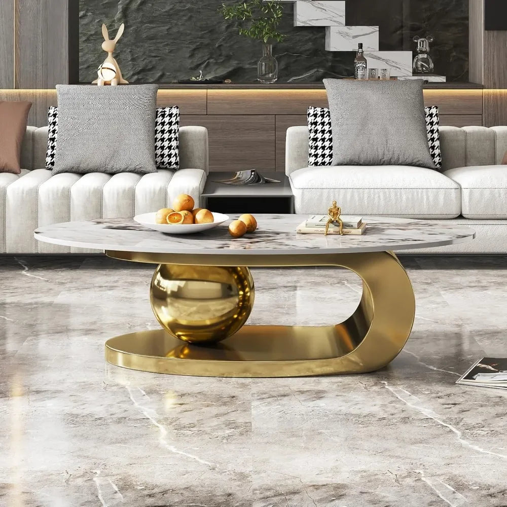 Modern Stone Coffee Table Living Rooms