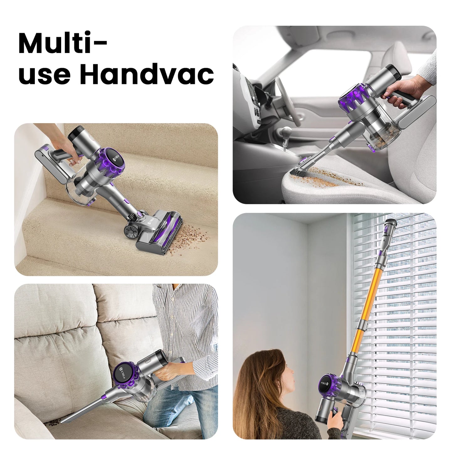 Cordless Vacuum, 30Kpa, 55Mins Run, Wireless, Vacuum