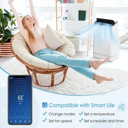 Portable Air Conditioner, Heat, Auto Swing 4-in-1