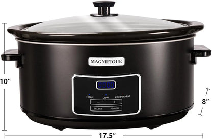 8-Quart Casserole Slow Cooker, Timer, Digital Programmable