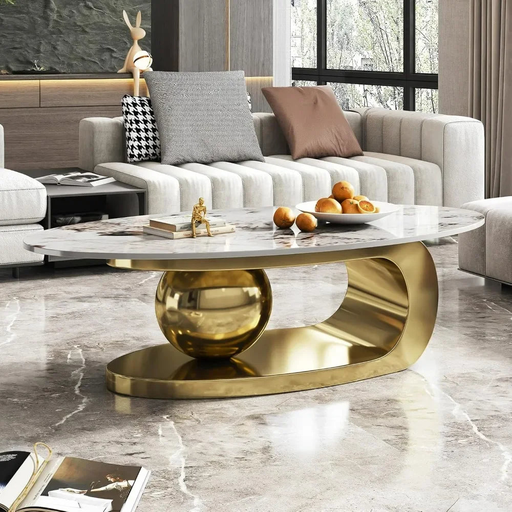 Modern Stone Coffee Table Living Rooms