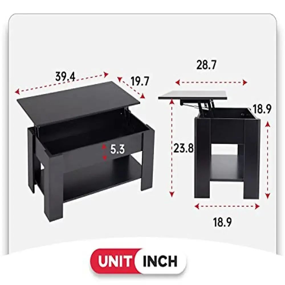 Modern Lift Top Coffee Table Hidden Compartment