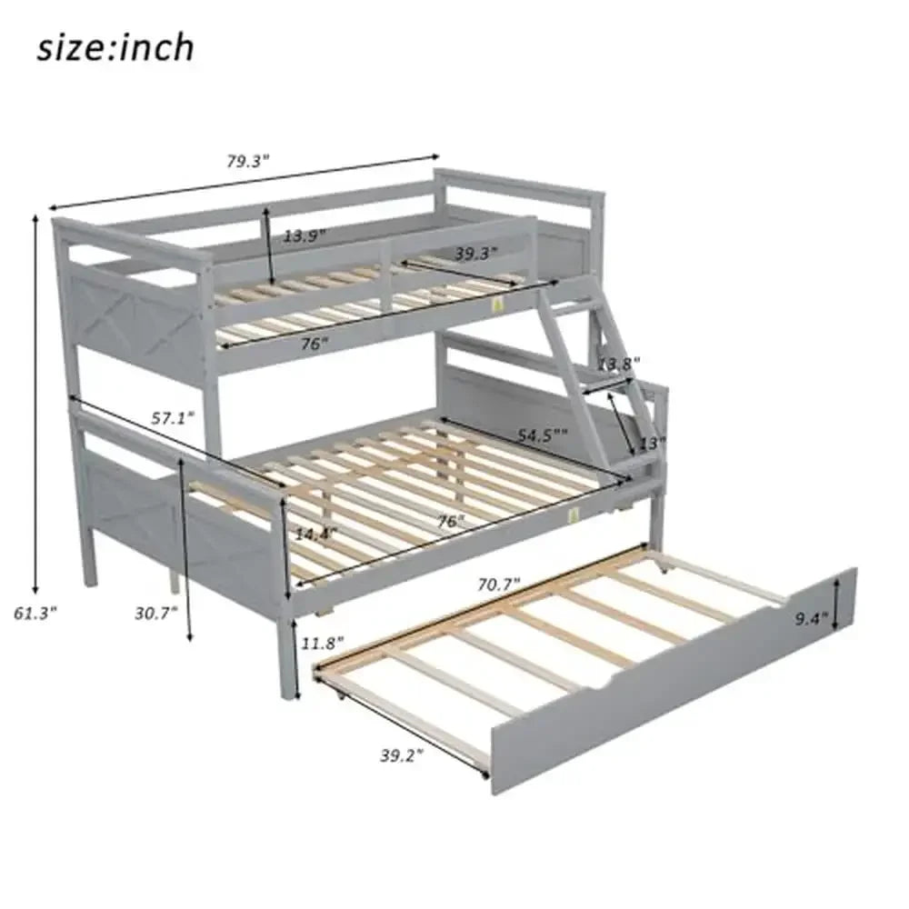 Twin Over Full Bunk Bed With Trundle