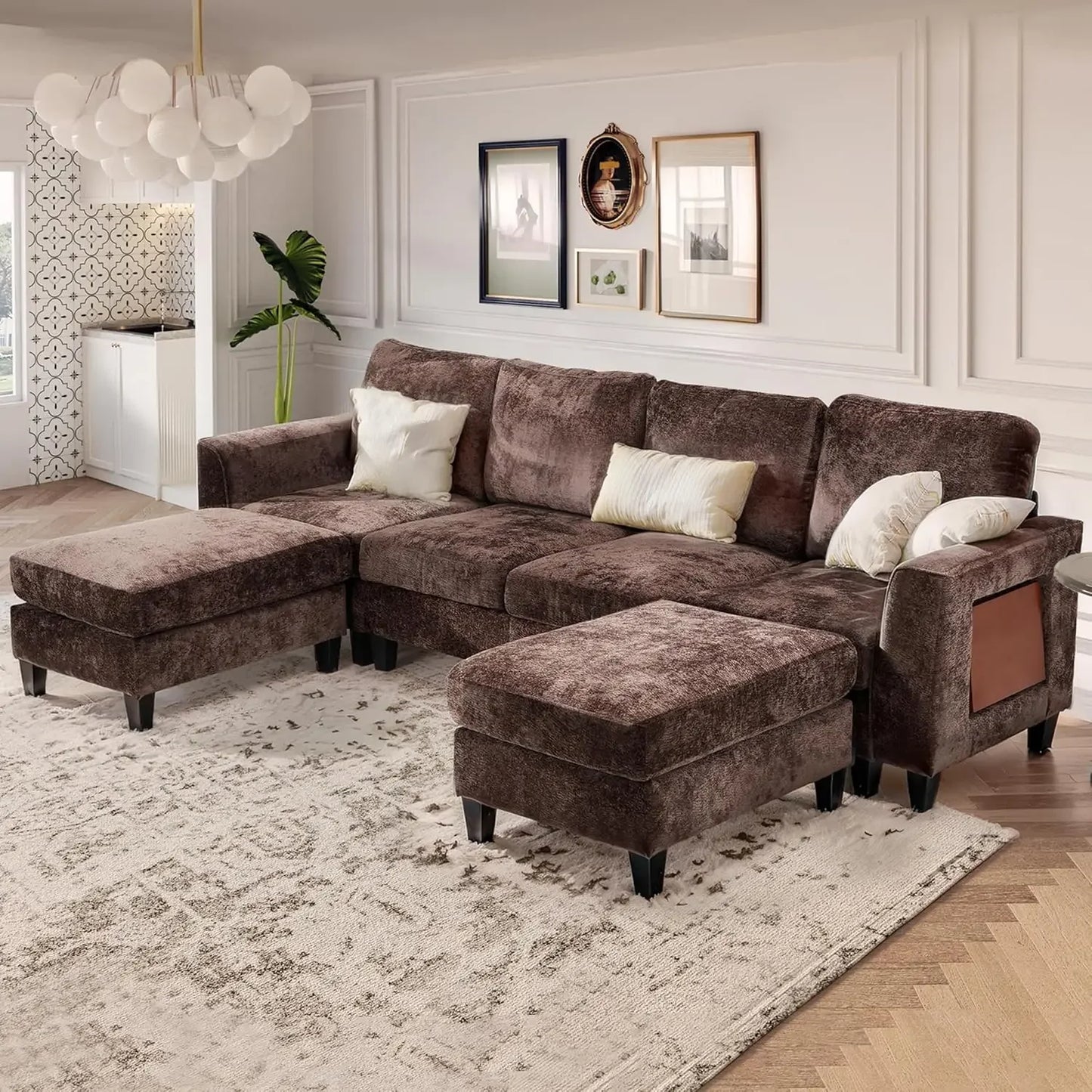 U Shaped Sectional Couches, Foldable